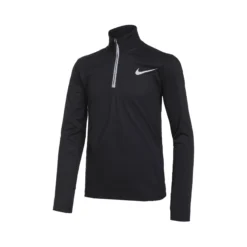 Nike Dri-Fit Poly 1/4 Zip Manica Lunga Ragazzi - Nero