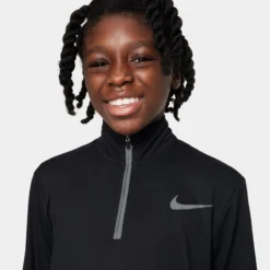 Nike Dri-Fit Poly 1/4 Zip Manica Lunga Ragazzi - Nero -Vendite Racchette da tennis 55654000 15