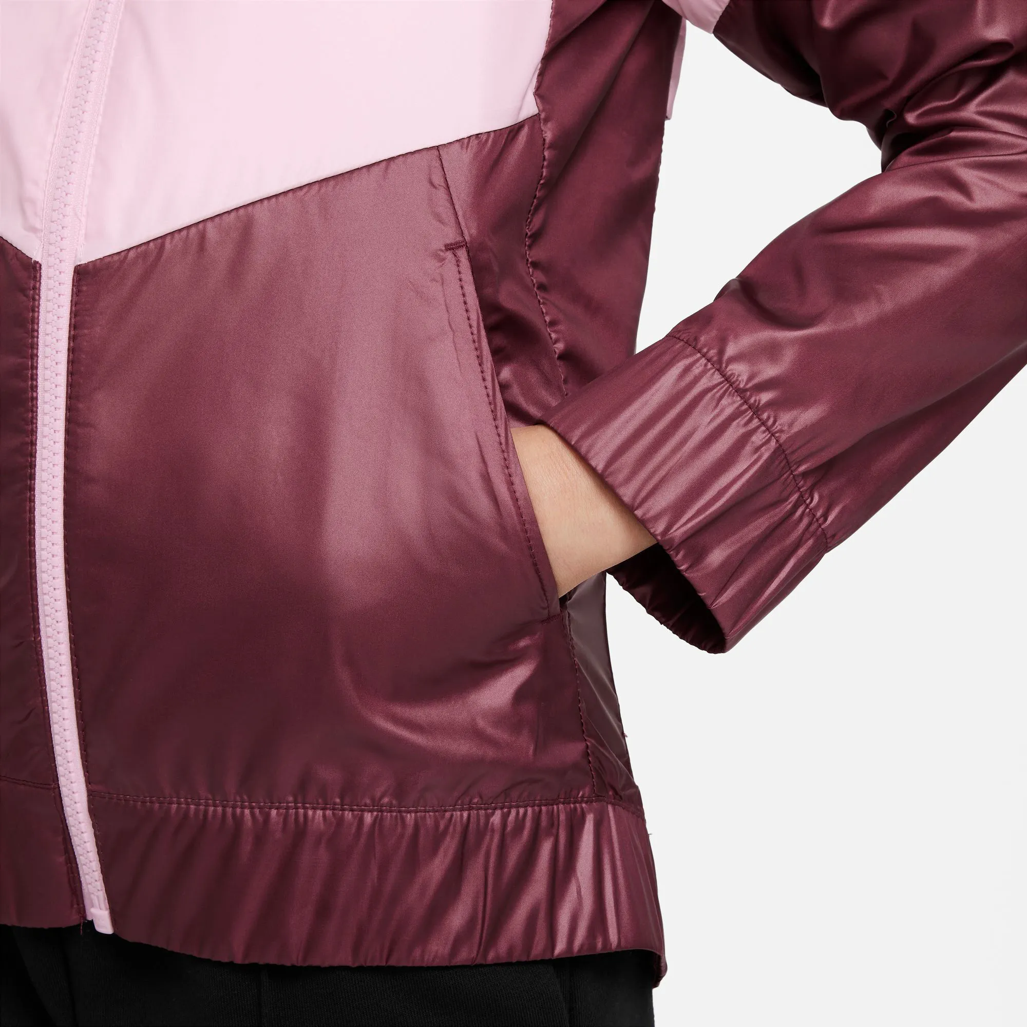 Nike Sportswear Windrunner Giacca Da Allenamento Ragazze - Rosso Scuro, Rosa 4 Nike Sportswear Windrunner Giacca Da Allenamento Ragazze - Rosso Scuro, Rosa - immagine 4