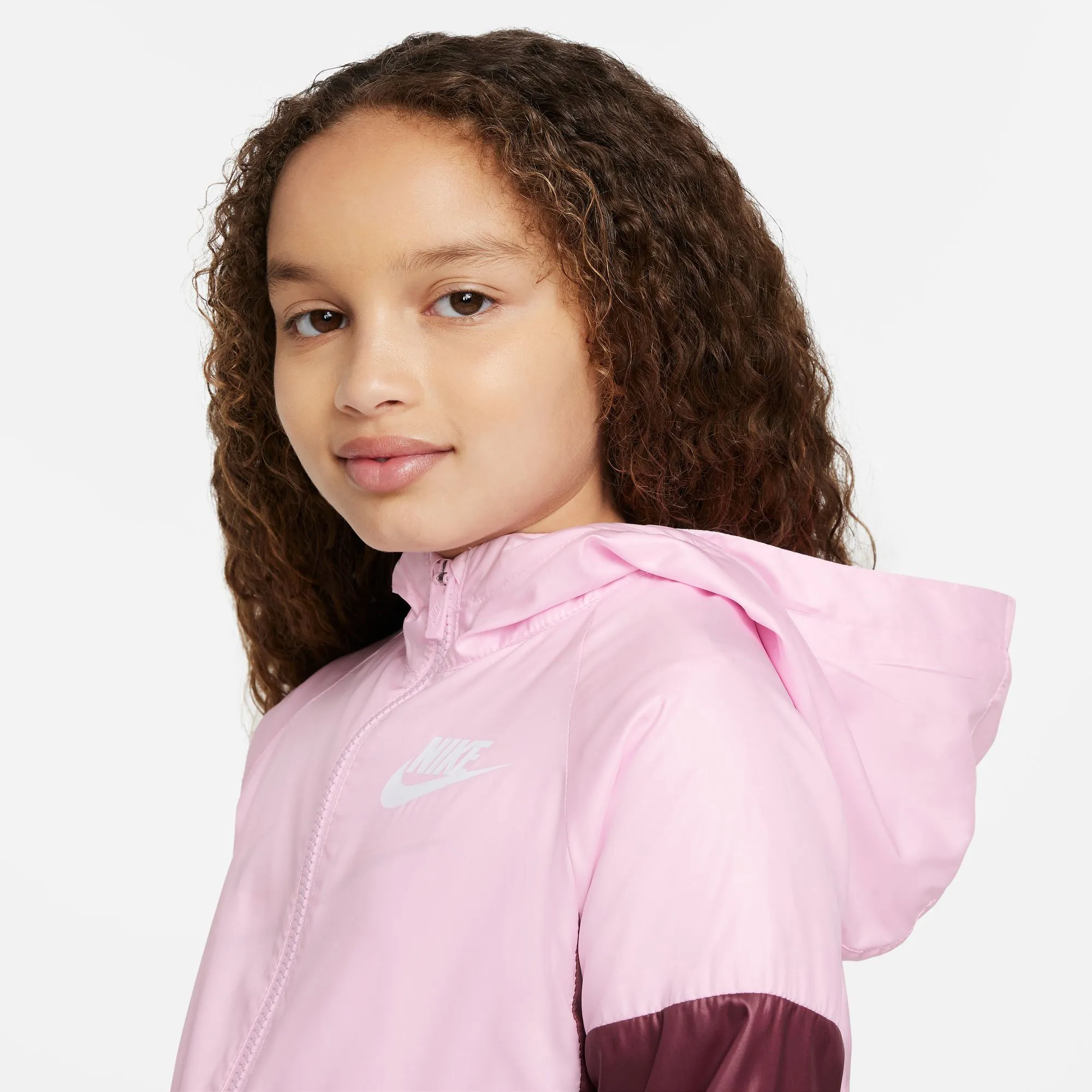 Nike Sportswear Windrunner Giacca Da Allenamento Ragazze - Rosso Scuro, Rosa 6 Nike Sportswear Windrunner Giacca Da Allenamento Ragazze - Rosso Scuro, Rosa - immagine 6