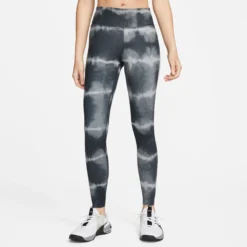 Nike Dri-Fit One Luxe Mid-Rise All Over Print Calzamaglia Donna - Nero, Grigio -Vendite Racchette da tennis 55882000 14