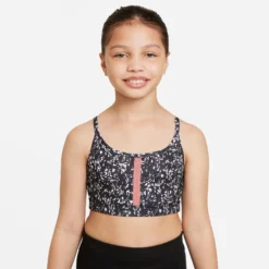 Nike Dri-Fit Icon Indy All Over Print Reggiseni Sportivi Bambini - Nero, Bianco -Vendite Racchette da tennis 56075000 14