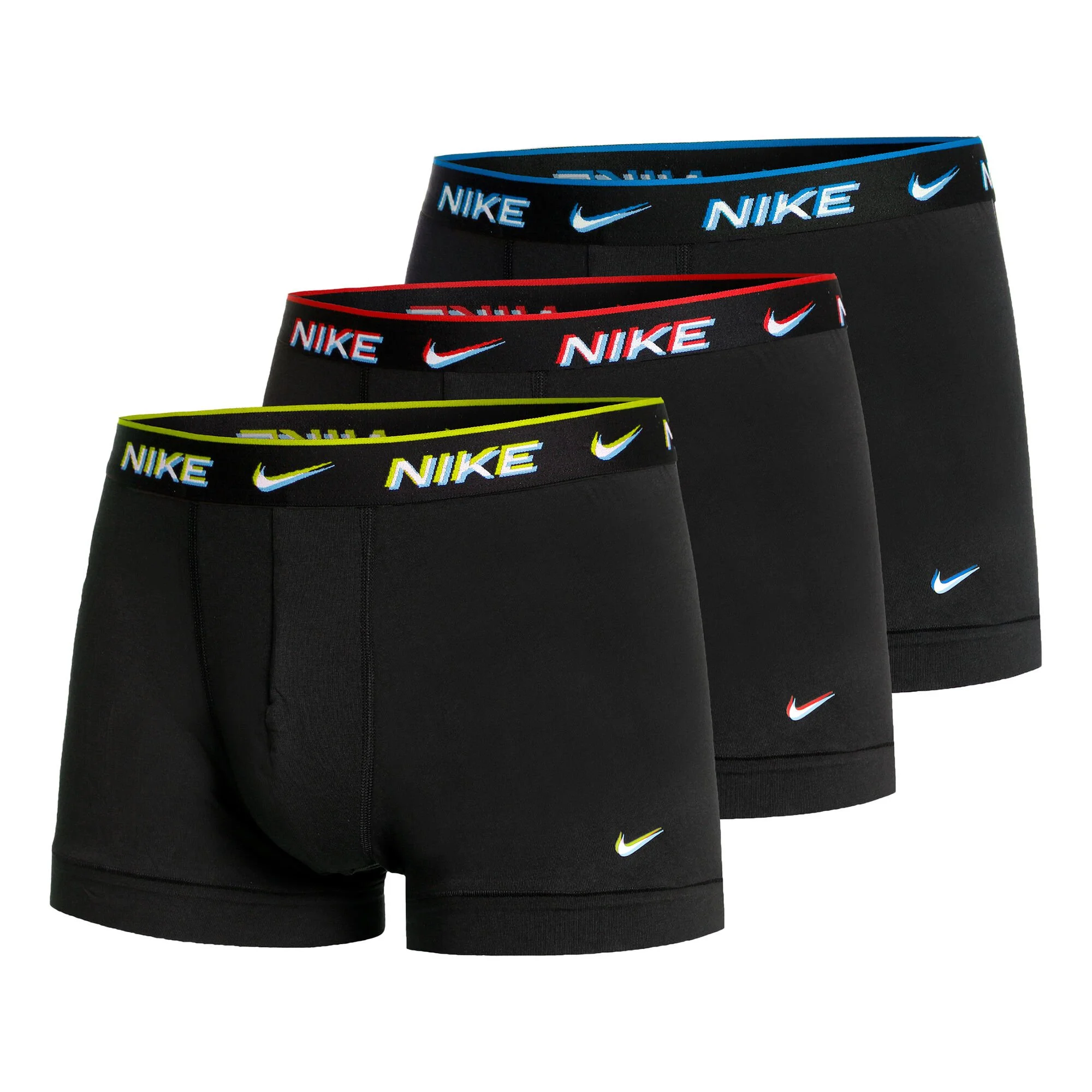 Nike Everyday Cotton Stretch Trunk Boxer Confezione Da 3 Uomini - Nero, Multicolore 1 Nike Everyday Cotton Stretch Trunk Boxer Confezione Da 3 Uomini - Nero, Multicolore