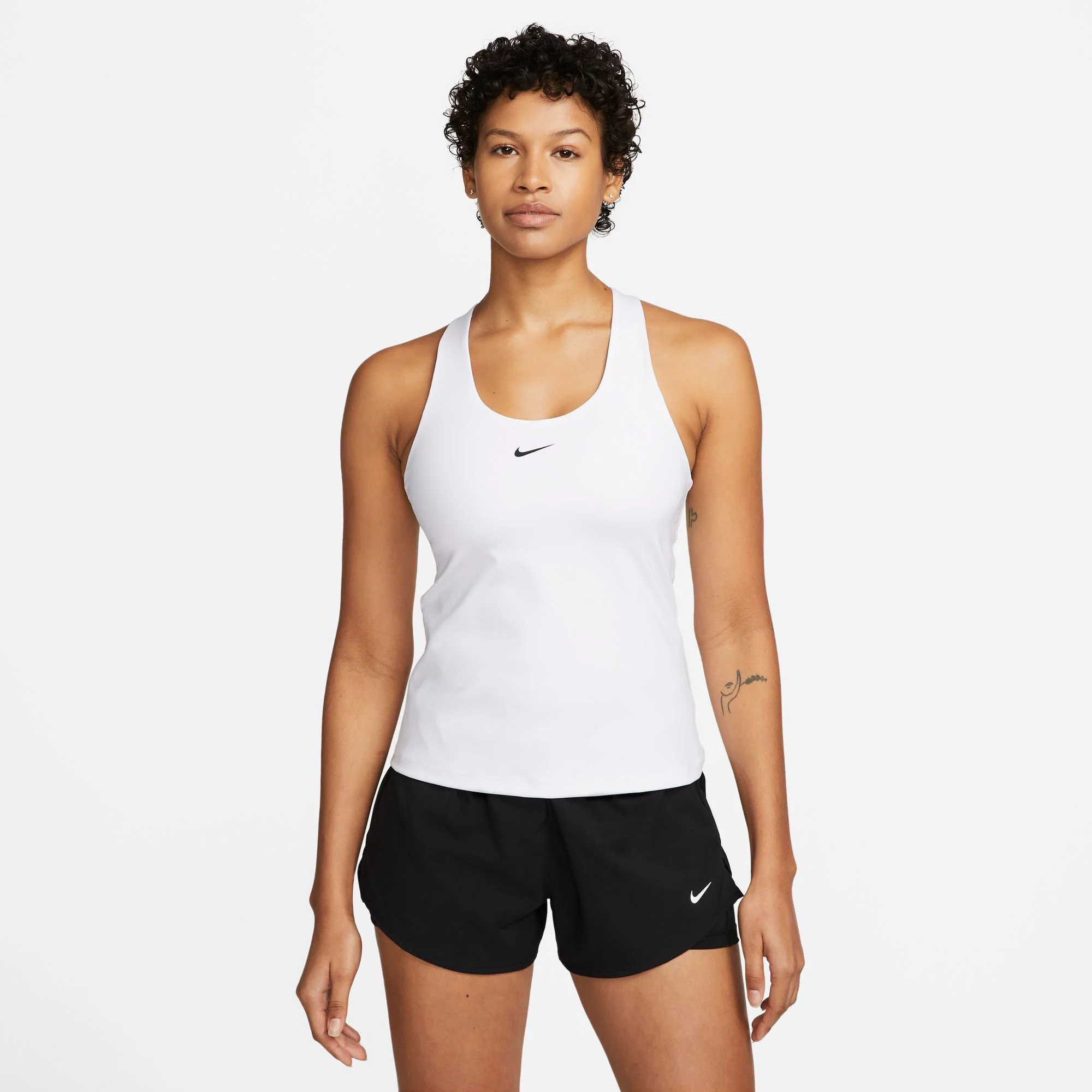 Nike Dri-Fit Swoosh Bra Canottiera Donna - Bianco 4 Nike Dri-Fit Swoosh Bra Canottiera Donna - Bianco - immagine 4