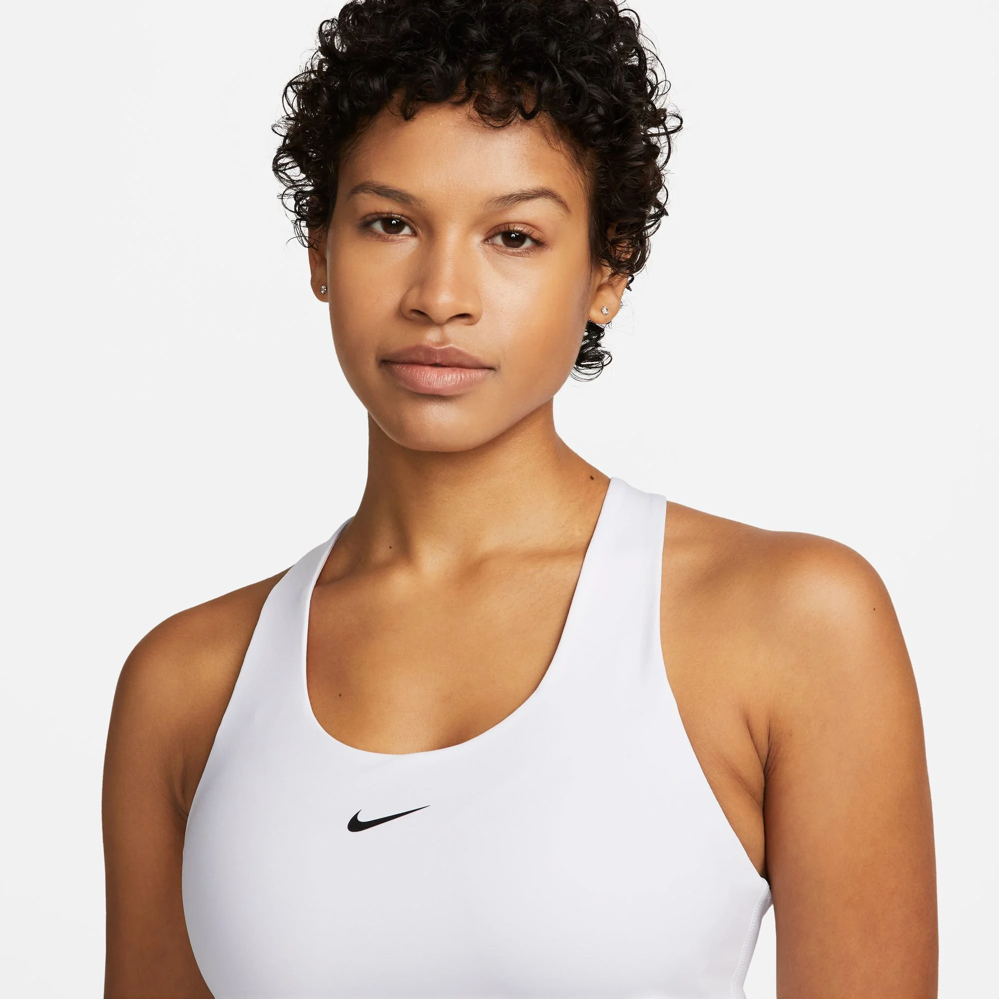 Nike Dri-Fit Swoosh Bra Canottiera Donna - Bianco 7 Nike Dri-Fit Swoosh Bra Canottiera Donna - Bianco - immagine 7