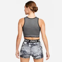 Nike Dri-Fit Performance Cropped Canottiera Donna - Nero, Grigio -Vendite Racchette da tennis 56703000 14
