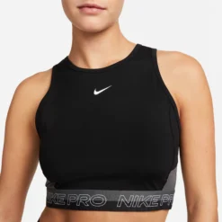 Nike Dri-Fit Performance Cropped Canottiera Donna - Nero, Grigio -Vendite Racchette da tennis 56703000 16