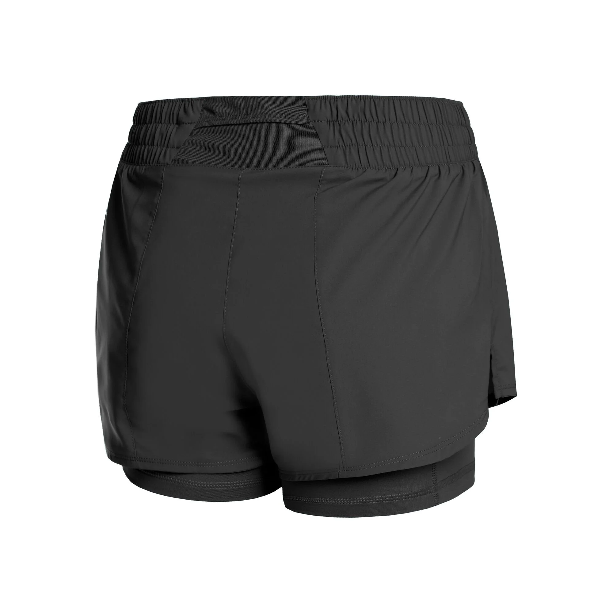 Nike Dri-Fit One MR 3in 2in1 Pantaloncino Attillato Donna - Nero 2 Nike Dri-Fit One MR 3in 2in1 Pantaloncino Attillato Donna - Nero - immagine 2