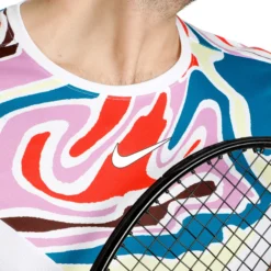 Nike Dri-Fit Court Slam MB Maglietta Uomini - Bianco 14 Nike Dri-Fit Court Slam MB Maglietta Uomini - Bianco -Vendite Racchette da tennis 56775000 0 5