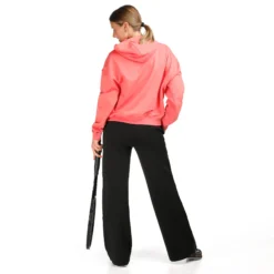 Nike Dri-Fit Court Heritage Fleece Felpa Con Cappuccio Donna - Corallo -Vendite Racchette da tennis 57032000 0 4