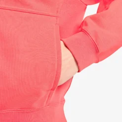 Nike Dri-Fit Court Heritage Fleece Felpa Con Cappuccio Donna - Corallo -Vendite Racchette da tennis 57032000 19