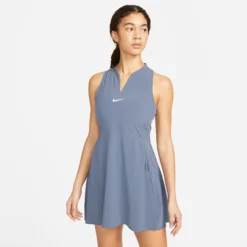 Nike Dri-Fit Advantage Abito Donna - Grigio-blu -Vendite Racchette da tennis 57052000 13