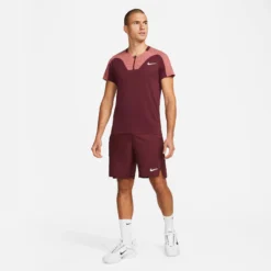 Nike Dri-Fit Court 9in Pantaloncini Uomini - Rosso Scuro -Vendite Racchette da tennis 57112000 15