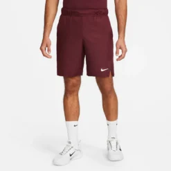 Nike Dri-Fit Court 9in Pantaloncini Uomini - Rosso Scuro -Vendite Racchette da tennis 57112000 16