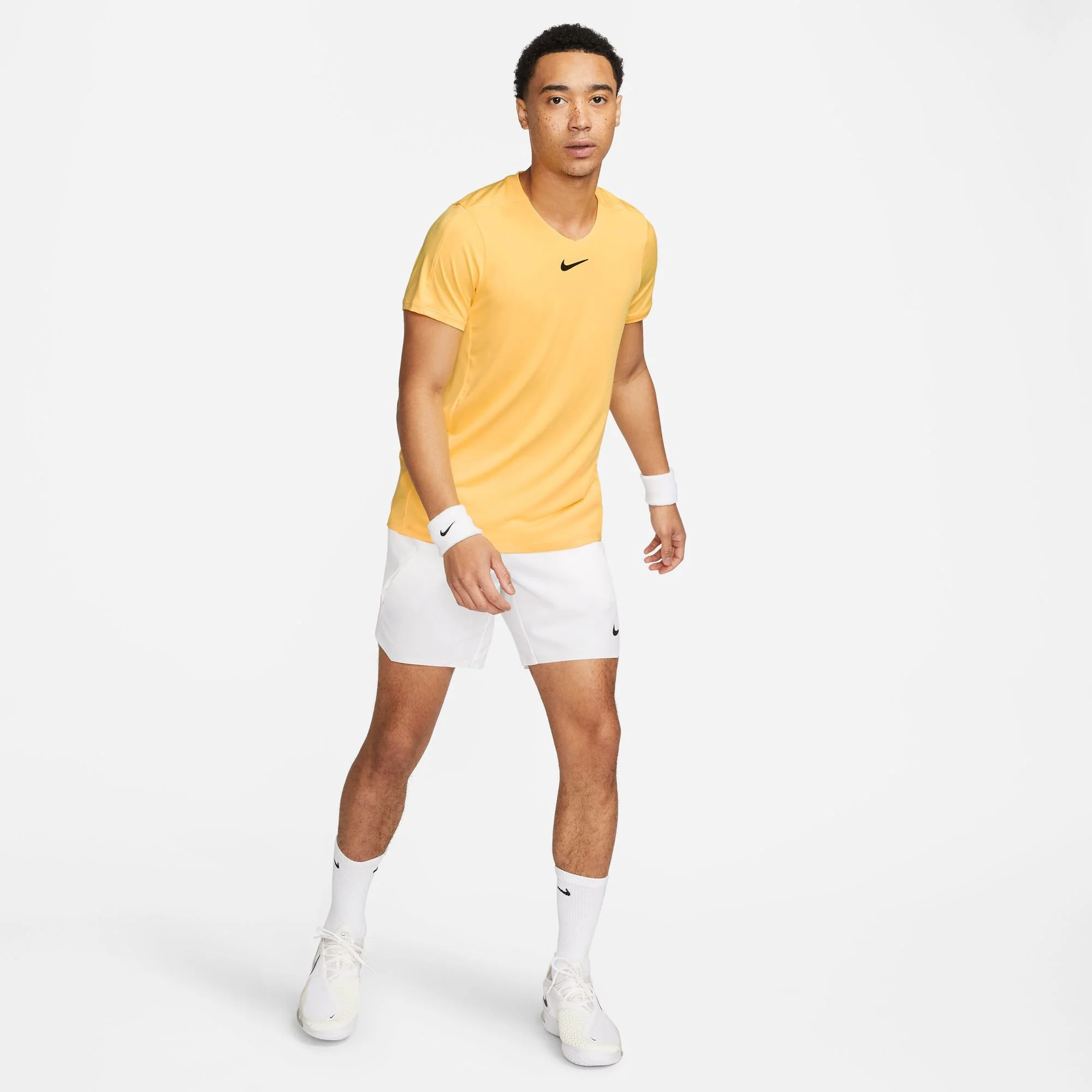 Nike Dri-Fit Advantage Court Maglietta Uomini - Giallo 6 Nike Dri-Fit Advantage Court Maglietta Uomini - Giallo - immagine 6