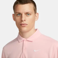 Nike Dri-Fit Court Solid Polo Uomini - Rosa -Vendite Racchette da tennis 57134000 16