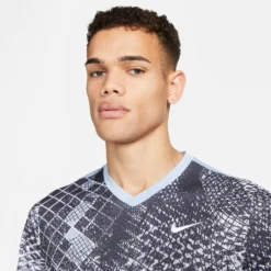 Nike Dri-Fit Court Novelty Maglietta Uomini - Lilla, Grigio Scuro 15 Nike Dri-Fit Court Novelty Maglietta Uomini - Lilla, Grigio Scuro -Vendite Racchette da tennis 57160000 16