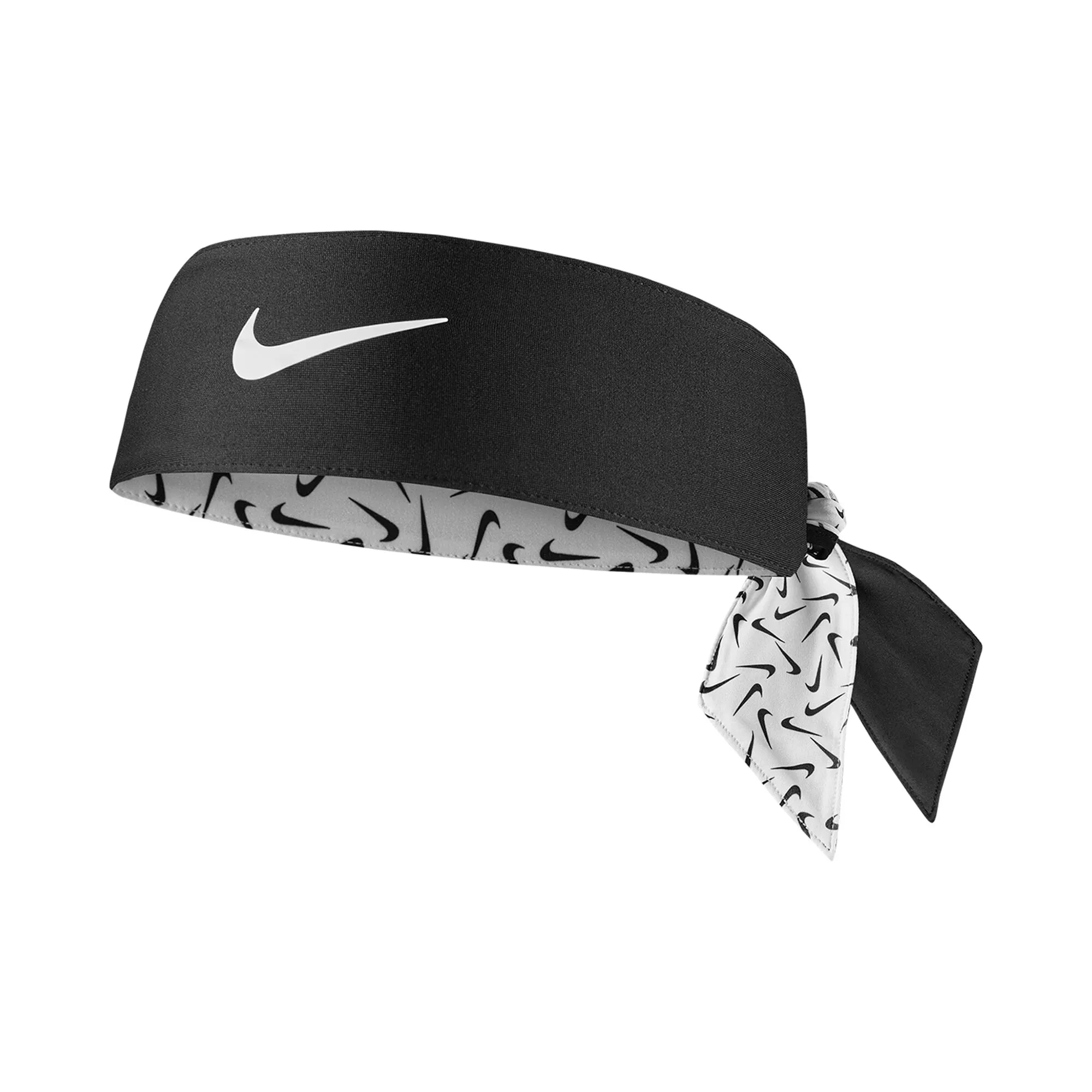 Nike Dri-Fit Head Tie 3.0 Reversible Printed Bandana - Bianco, Nero 1 Nike Dri-Fit Head Tie 3.0 Reversible Printed Bandana - Bianco, Nero