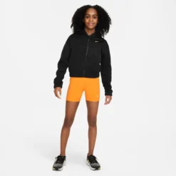 Nike Dri-Fit Big Kids 3in Pantaloncino Attillato Ragazze - Arancione, Nero -Vendite Racchette da tennis 57311000 15