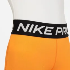 Nike Dri-Fit Big Kids 3in Pantaloncino Attillato Ragazze - Arancione, Nero -Vendite Racchette da tennis 57311000 18